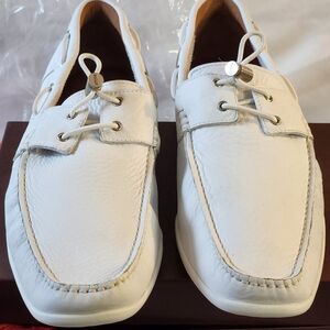 Rare Bally Ciral Elegant White Leather Men's Loafers New With Box/Dust Bag.